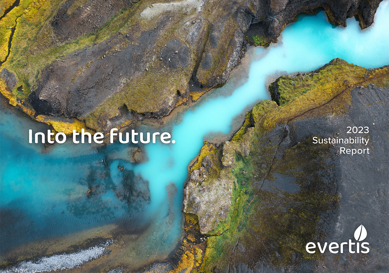 Evertis 2023 Sustainability Report cover.