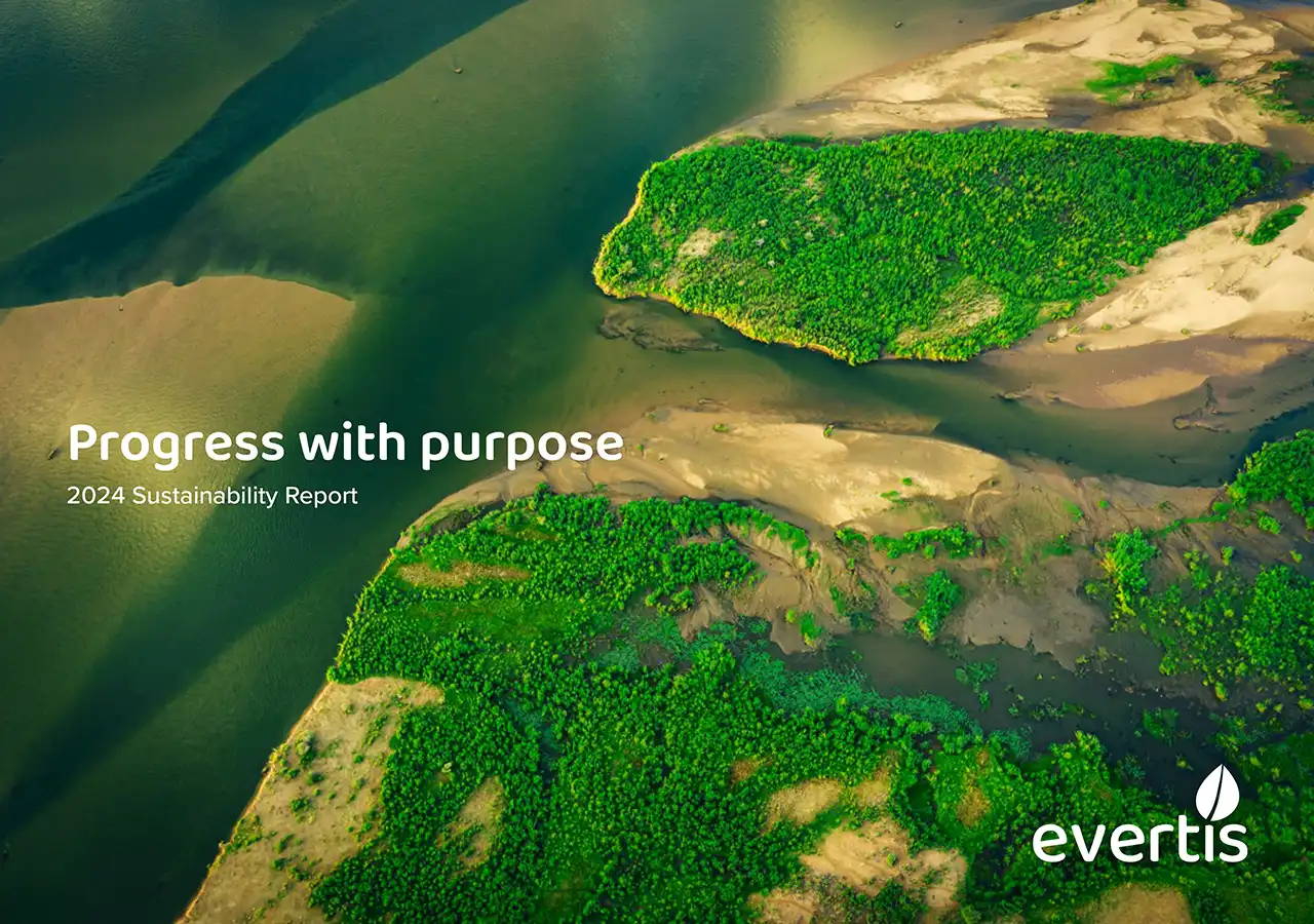 Evertis 2024 Sustainability Report cover.