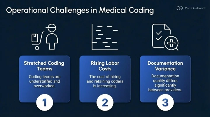 Some operational challenges that often occur in medical coding 