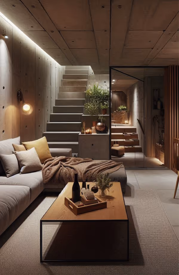 Internal Render of subterranean living space