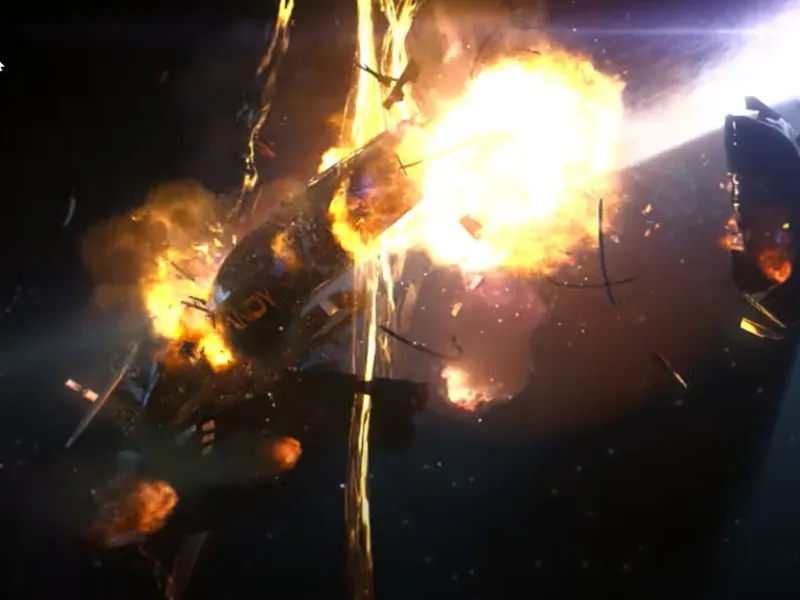A screenshot of Batman delivering Joker to the Arkham Asylum in the game, Batman: Arkham Asylum