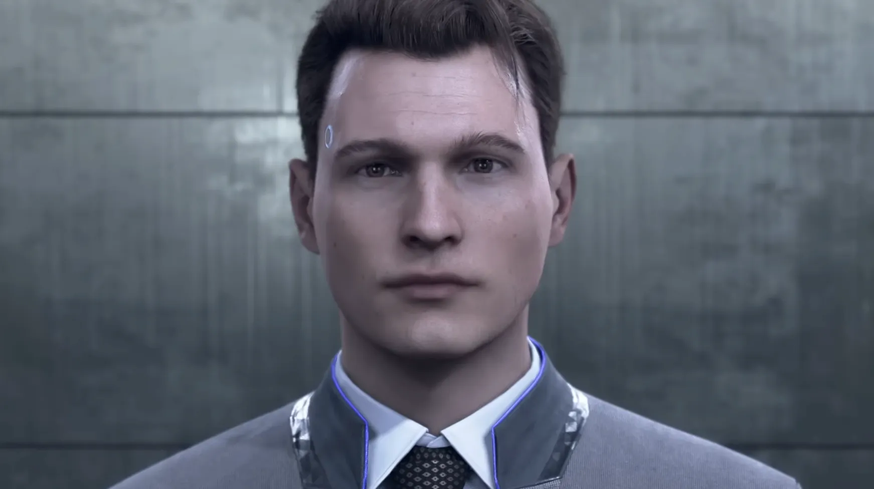 Close uppPhoto of Connor, one of the main characters in the game, Detroit: Become Human