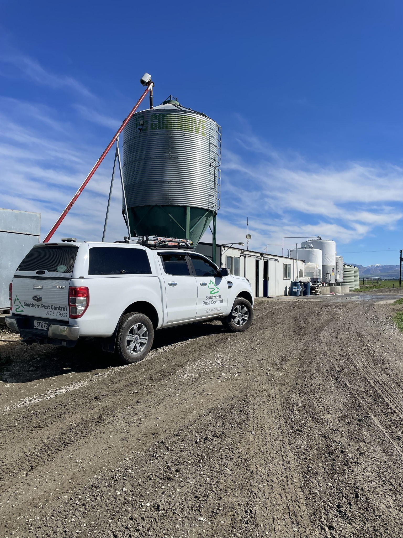 Southern Pest Control servicing a farm property in North Canterbury