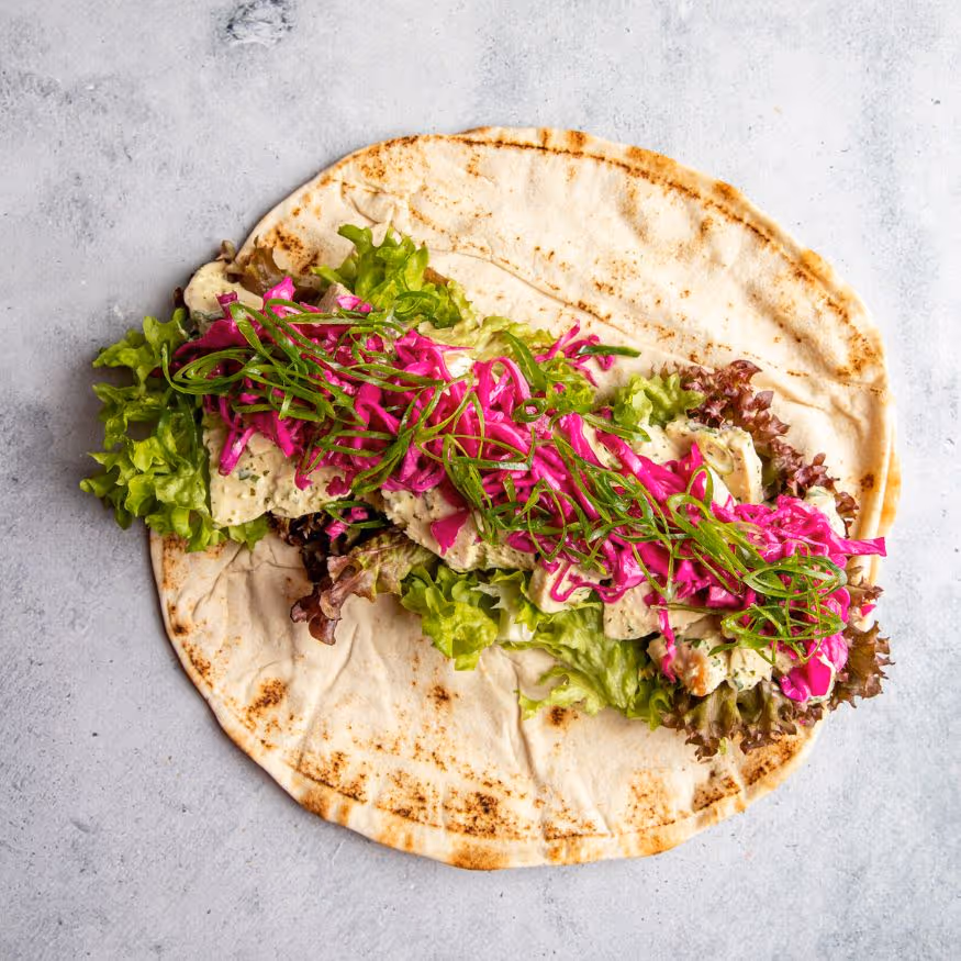 Wraps m/ grillet kylling og jalapenokrem