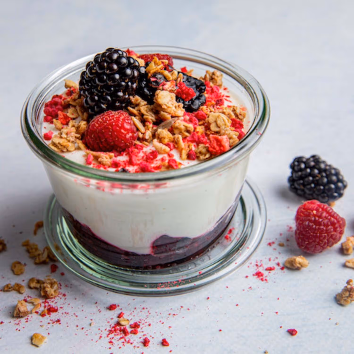 Yoghurt m/ skogsbærkompott