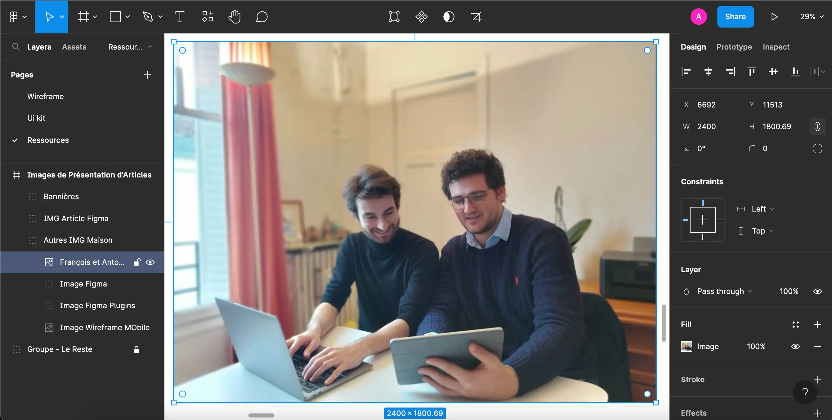 image of two cofounders of AFALENCE in Figma's interface