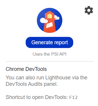 Generate a report ith Google Lighthouse