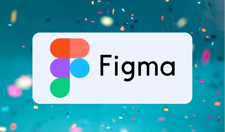 figma logo with a festive background