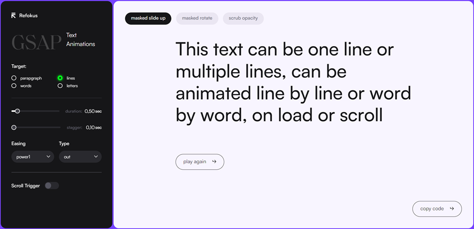 GSAP text animations