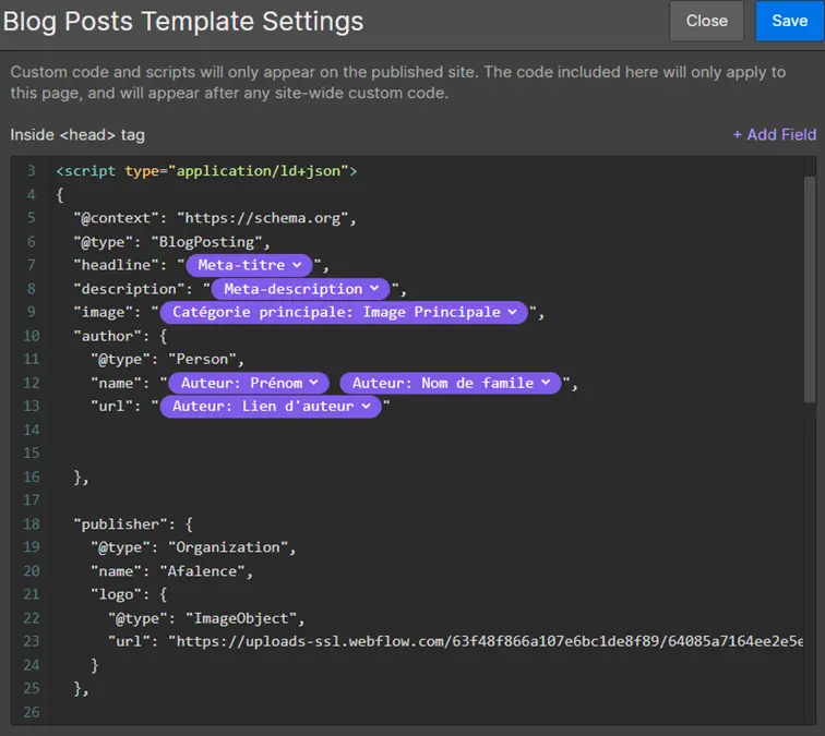 Dynamic schema.org