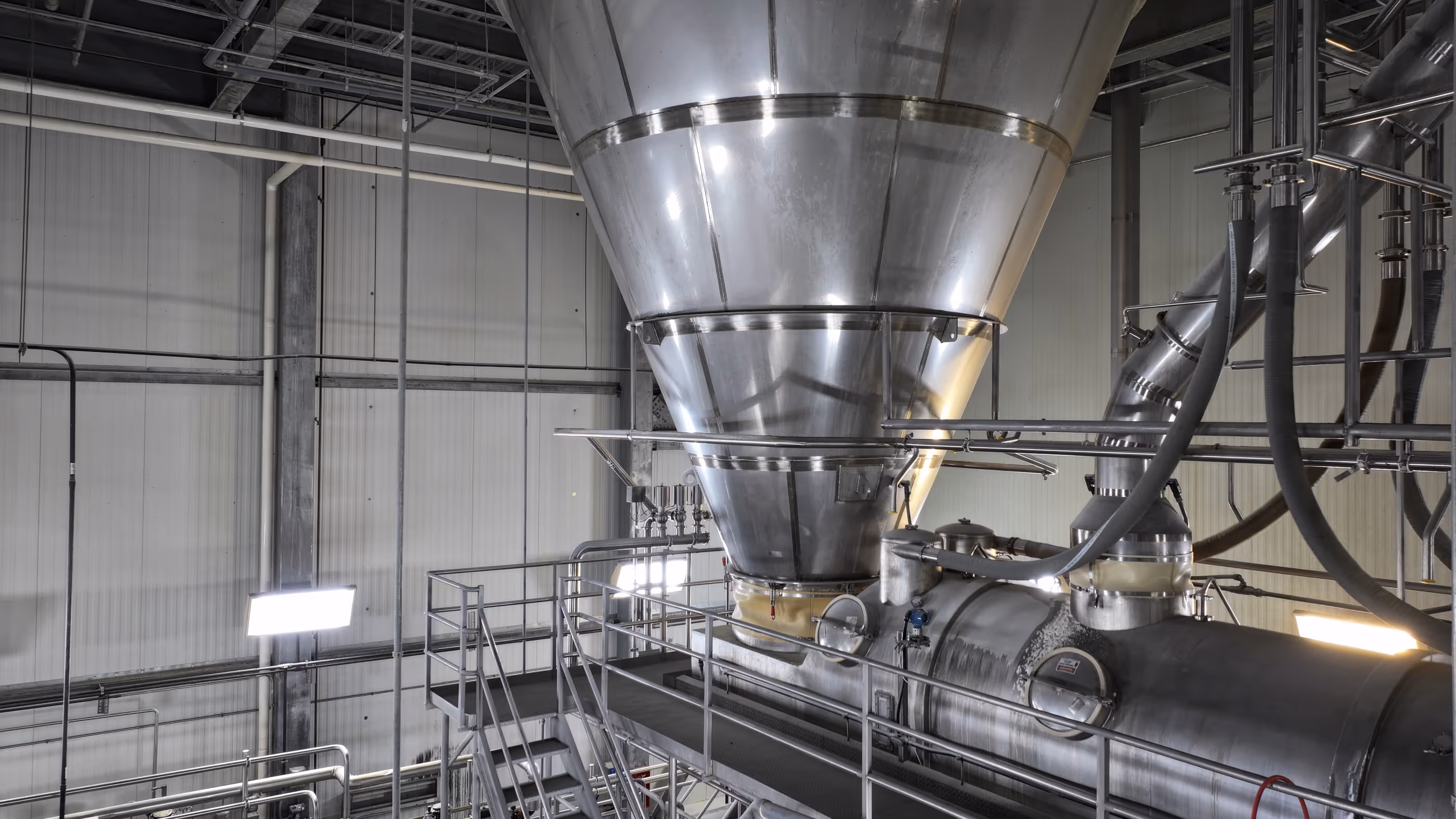 A photo of our large powder dryer at our plant