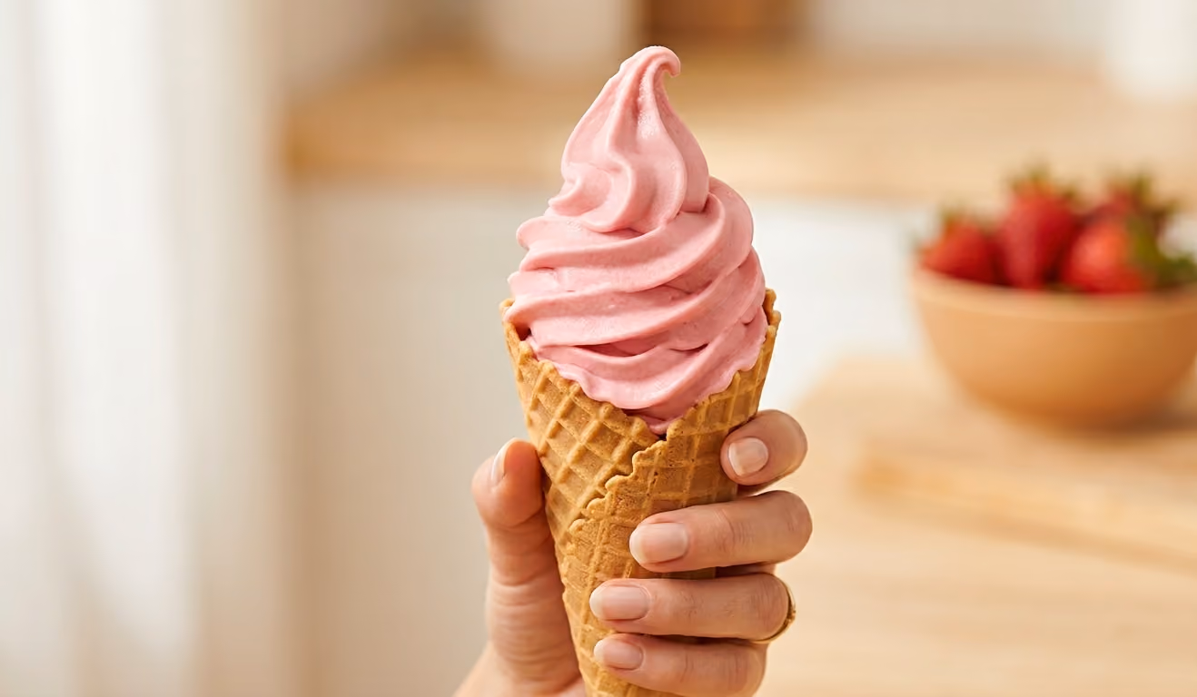 Strawberry Dry Soft Serve Ice Cream Mix