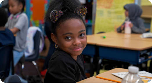 student sitting in class