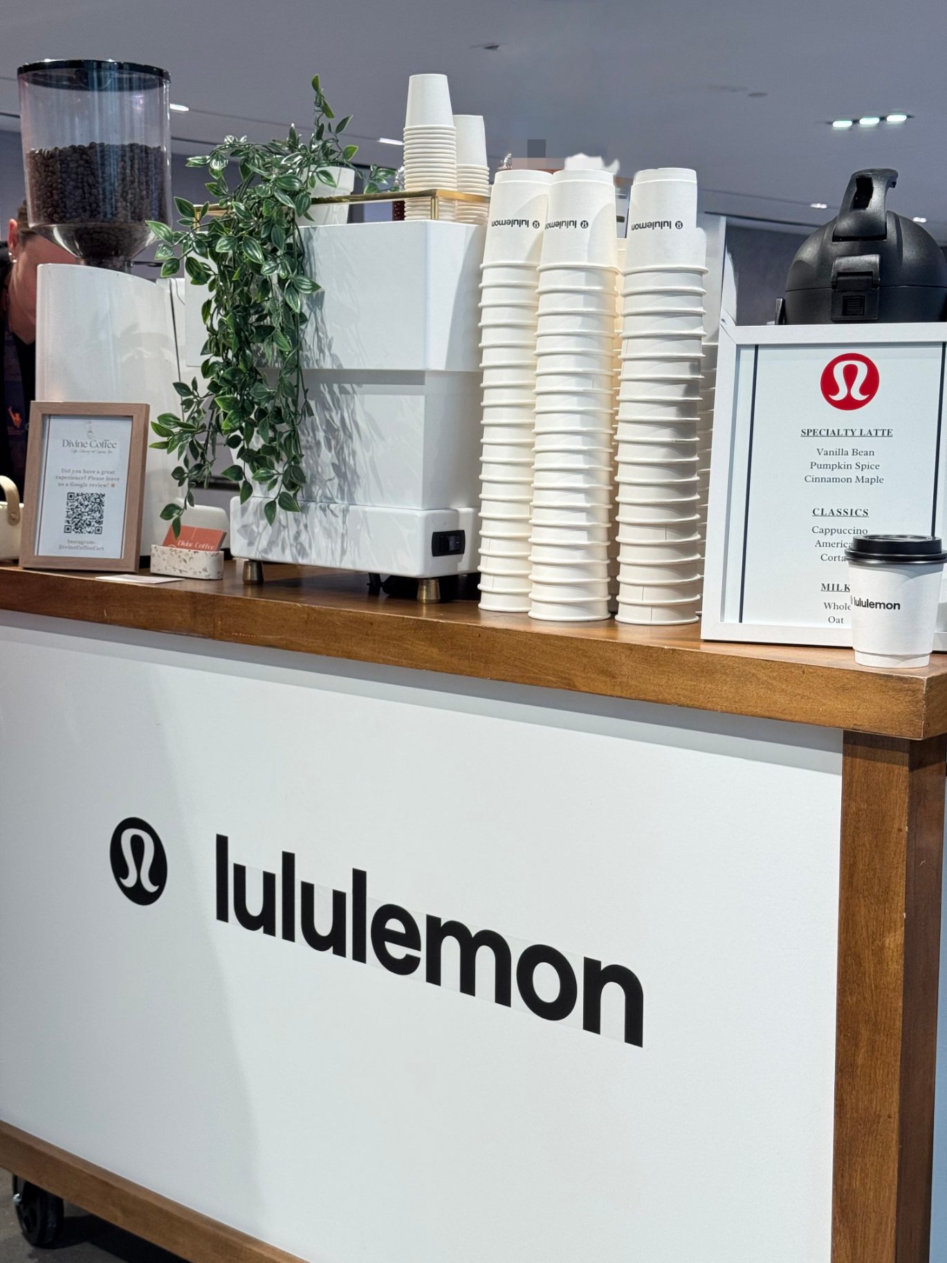 lululemon coffee catering event