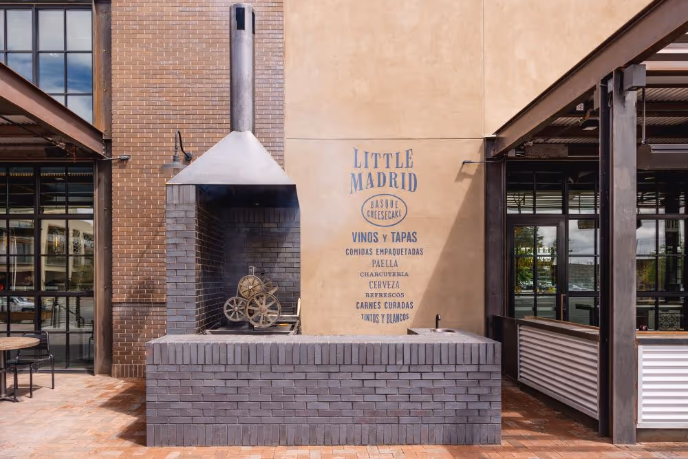 Grill outside of Little Madrid