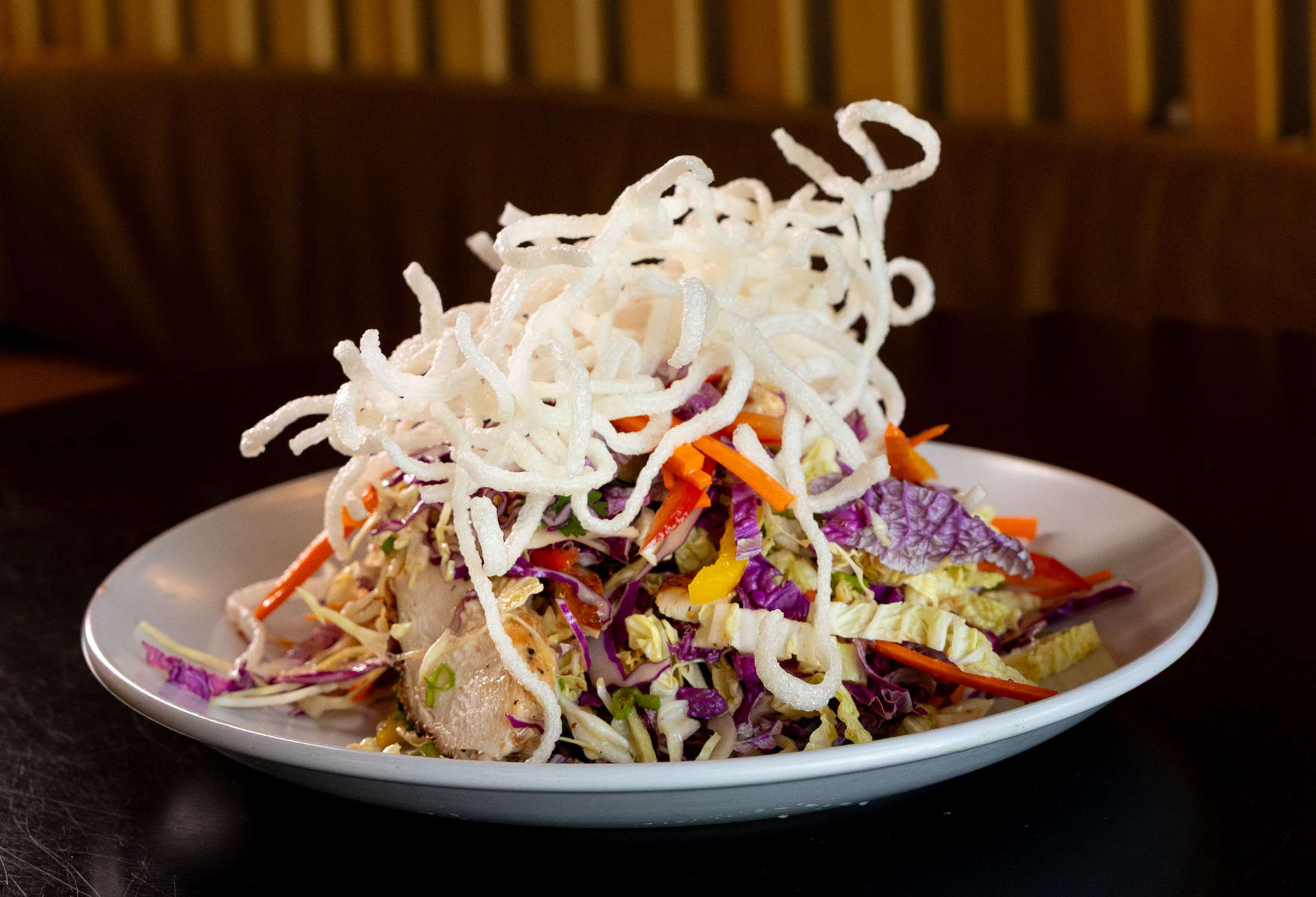 Plate of Asian chicken salad