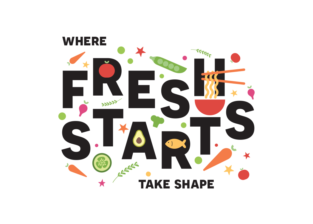 Graphic with words fresh starts take shape