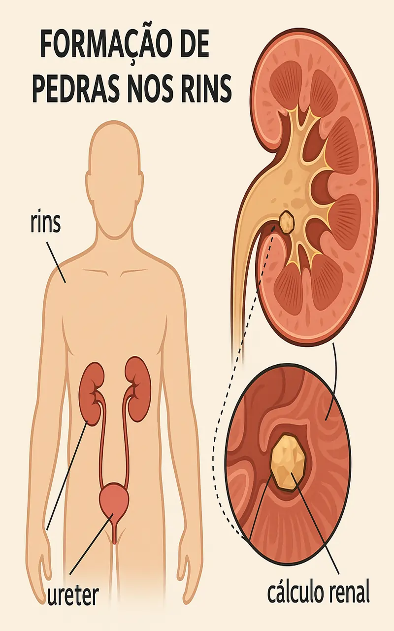 Pedra nos rins: Entenda os sintomas, causas e tratamentos
