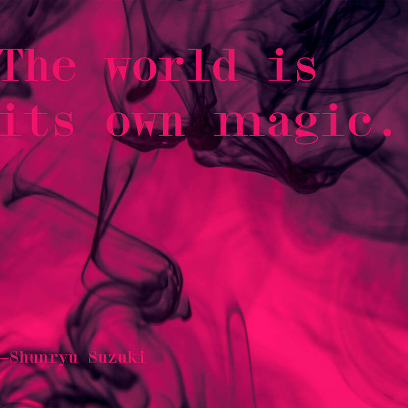 Instagram post: The world is its own magic; by Shunryn Suzuki