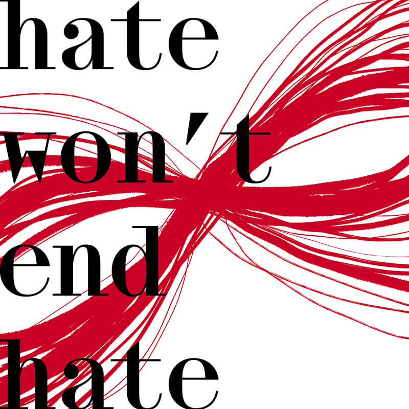 Instagram post: Hate won't end hate