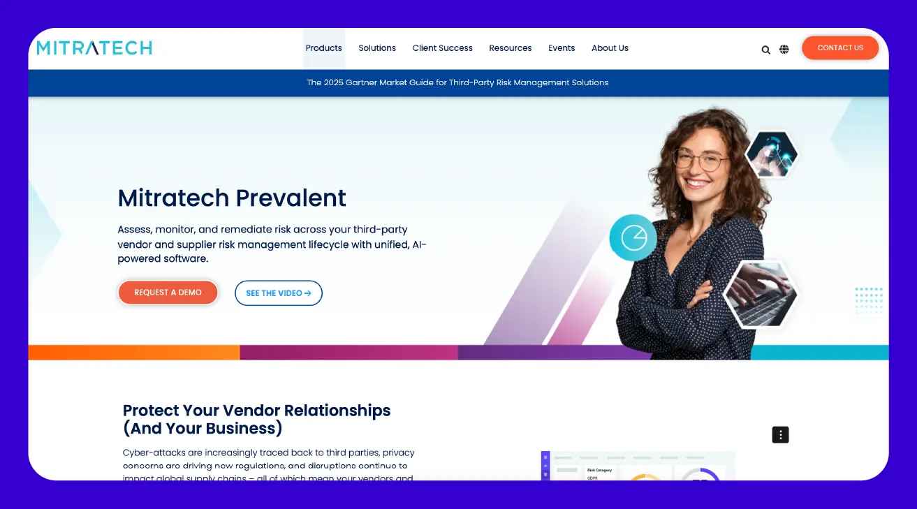 Screenshot of Prevalant website