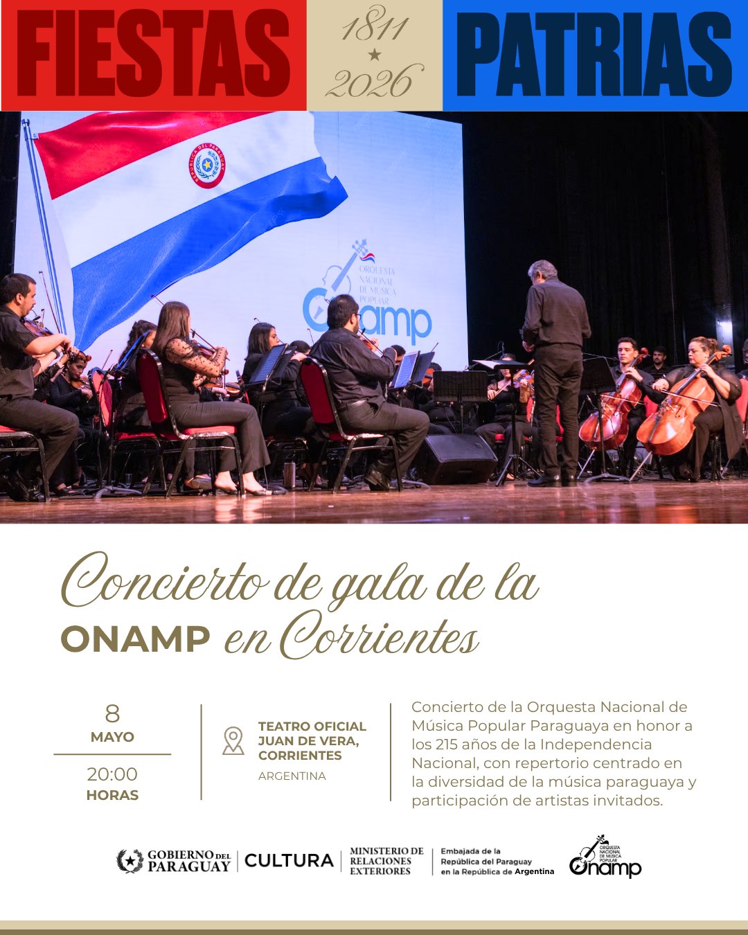 Concierto de gala de la ONAMP en Corrientes