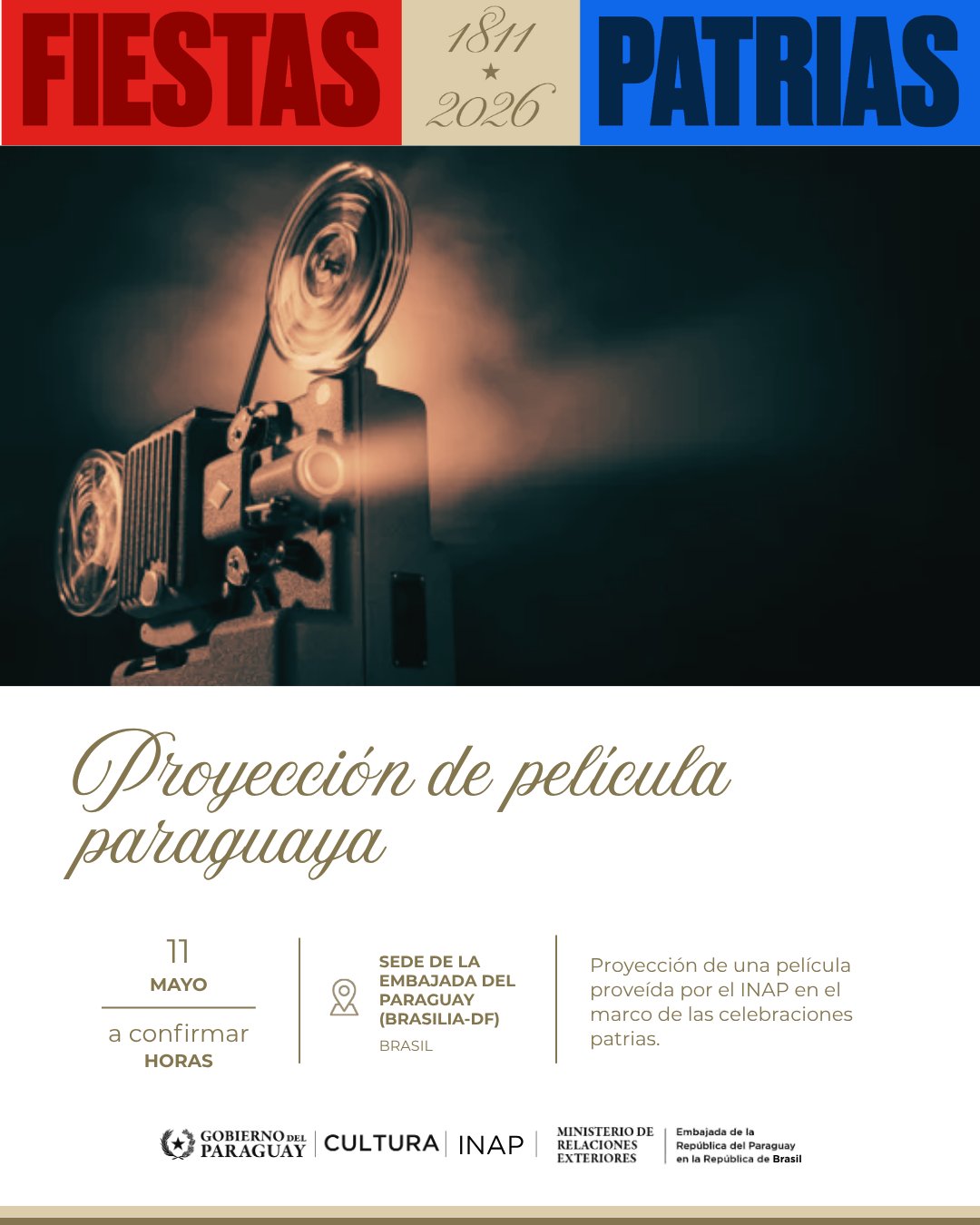 Proyección de película paraguaya – Brasilia