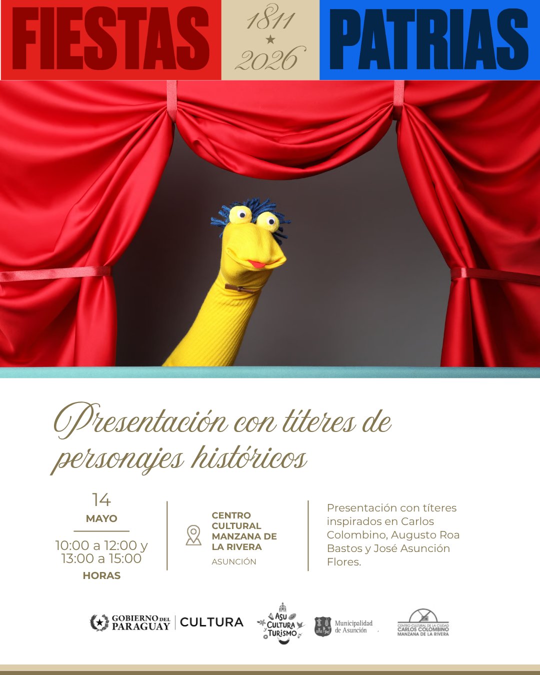 Presentación con títeres de personajes históricos