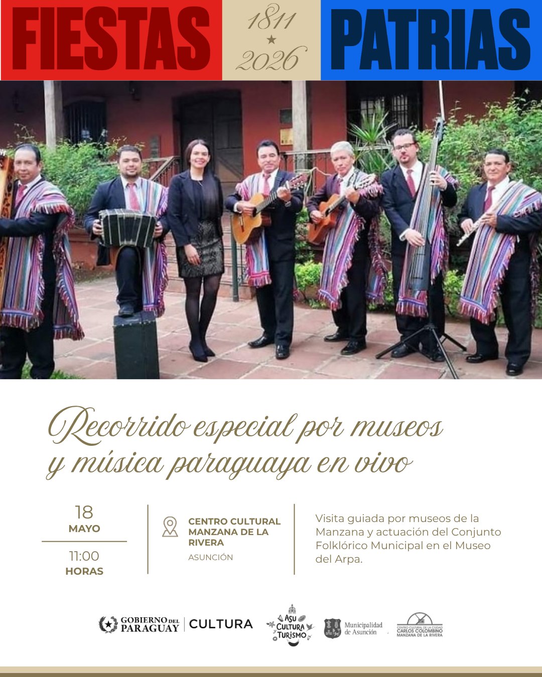 Recorrido especial por museos y música paraguaya en vivo