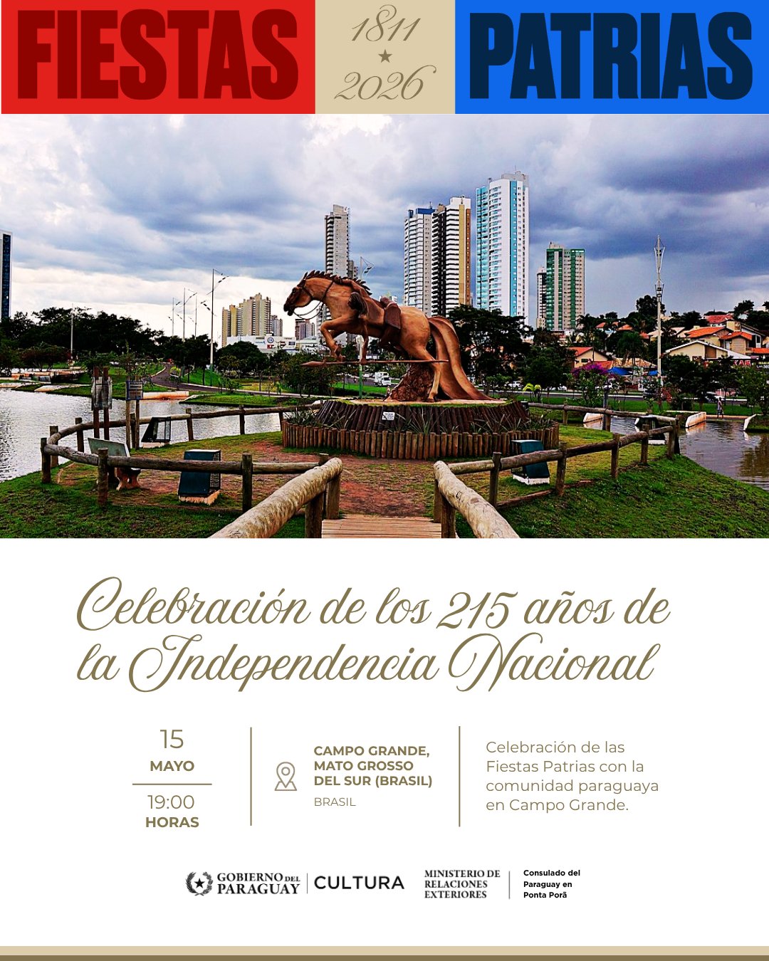 Celebración de los 215 años de la Independencia Nacional (Campo Grande)