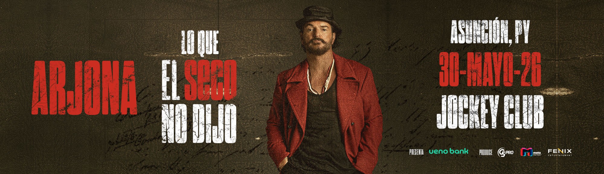 Ricardo Arjona — Lo que el Seco no dijo Tour 2026