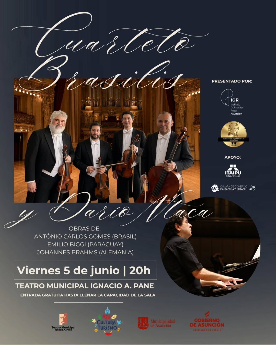 Cuarteto Brasilis con Darío Ntaca