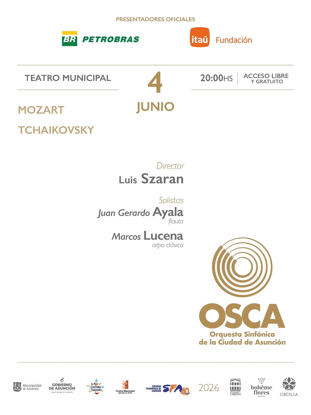 2do Concierto OSCA 2026 — Mozart y Tchaikovsky