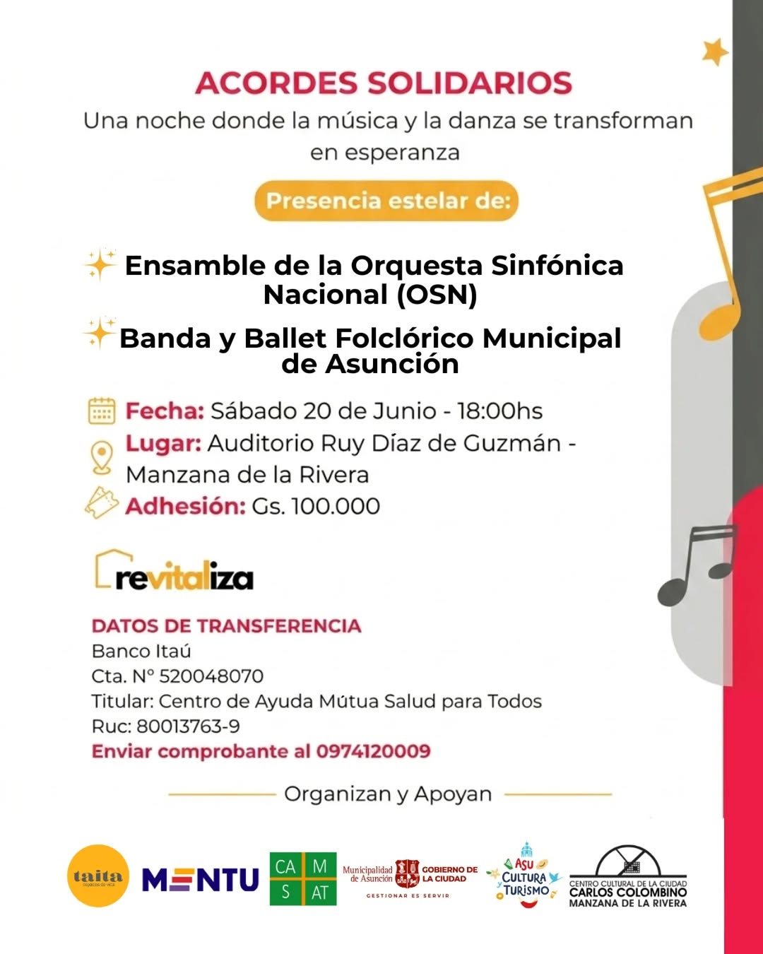 Concierto Benefico — OSN pro Centro Dia Revitaliza