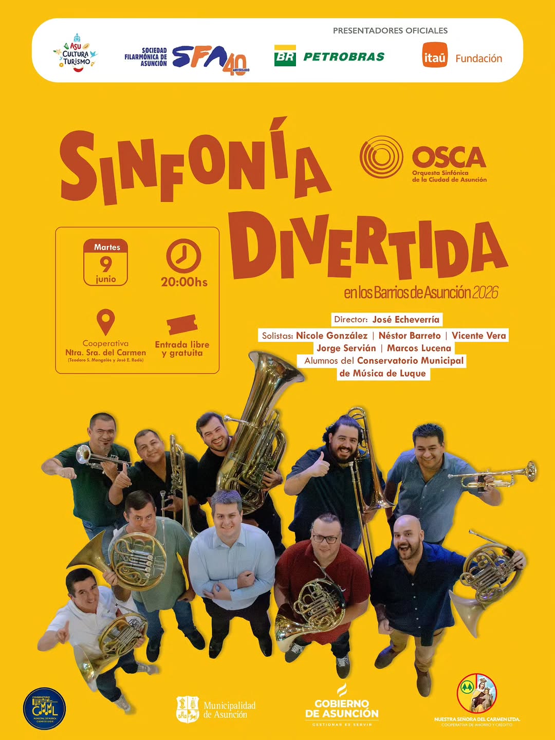 SiNFONíA OSCA Oefuesta sinfóissunción Martes DiVERTIDA iunio 20:OOhs enlosBarrio
