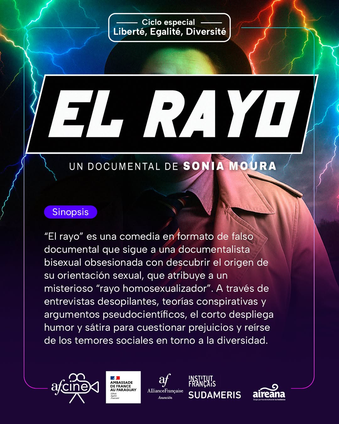El rayo es una comedia en formato de falso documental que sigue a una documental