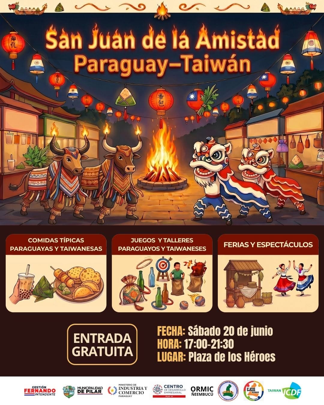 FECHA: Sâbado 20 de junio HORA: 17-00-21-30 LUGAR: Plaza de Ios Héroes