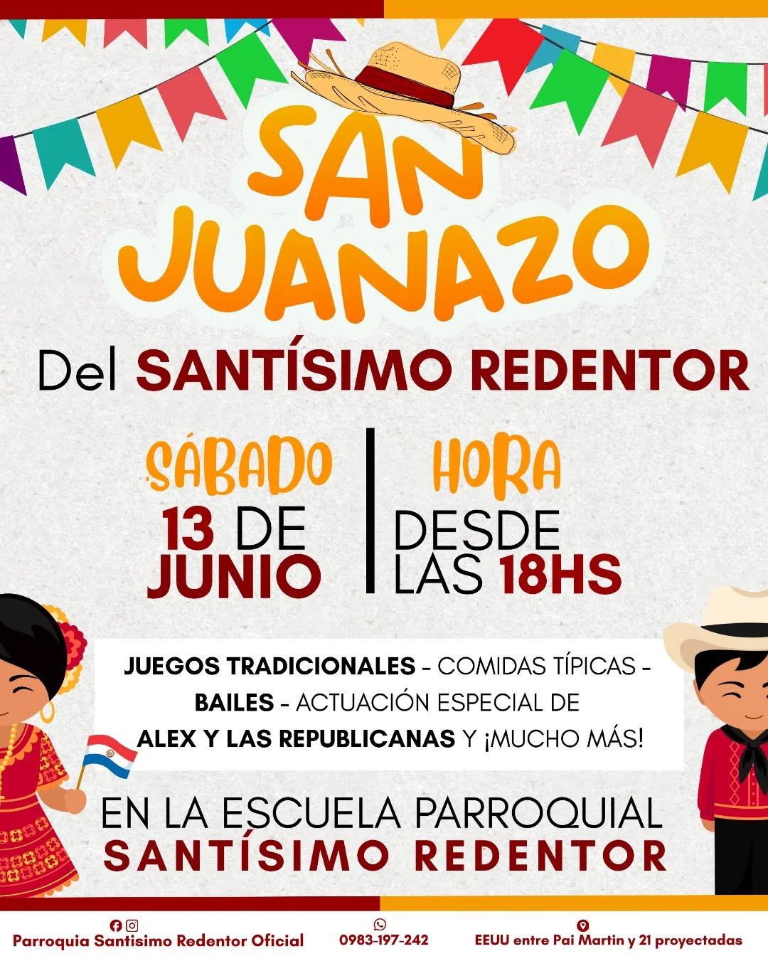 SAN JUANAZO Del SANTISIMO REDENTOR søBaDo Hopa 13 DE DESDE JUNIO LAS 18HS JUEGOS