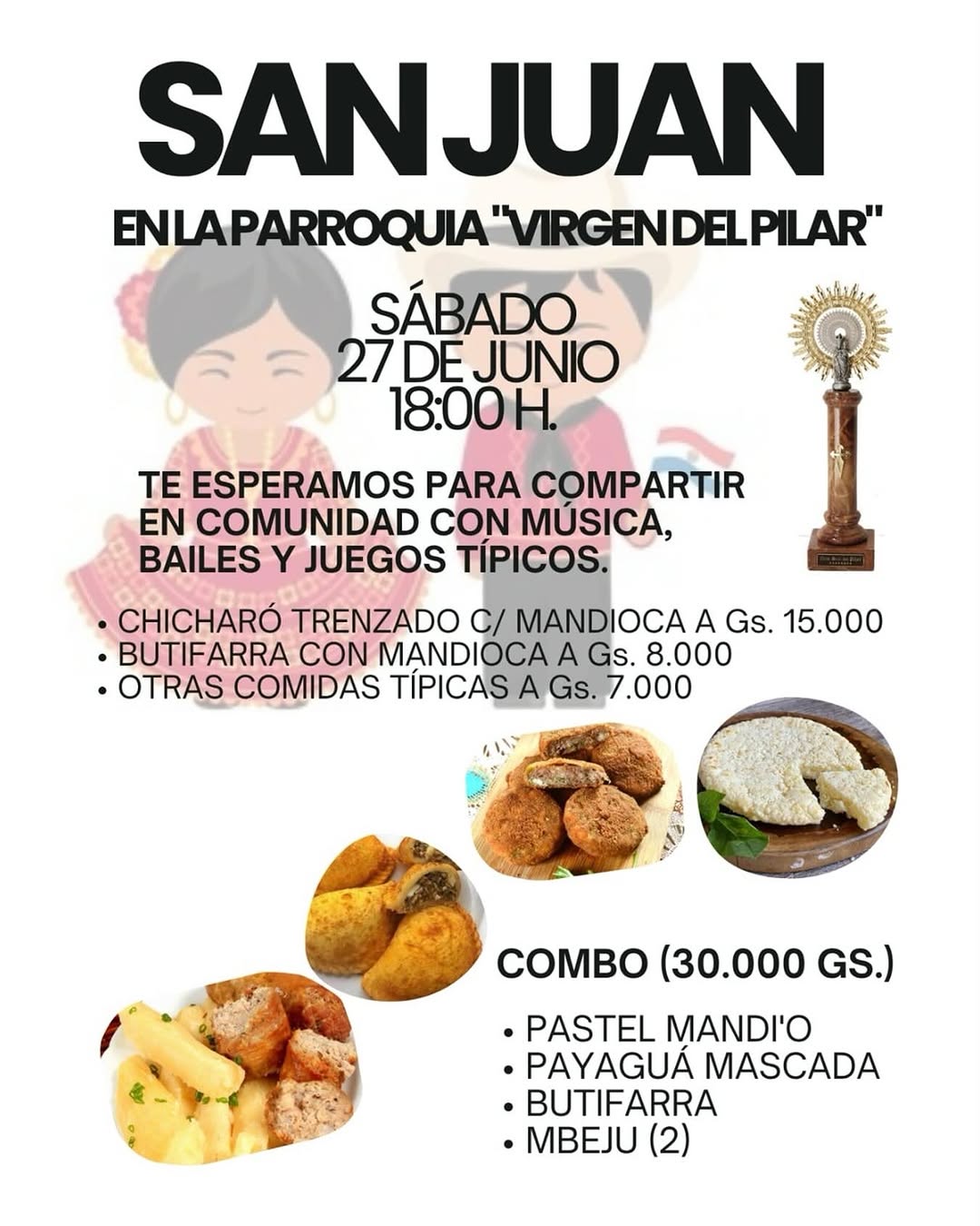 SANJUAN ENLAPARROQUIA VRCENDELPILAR SÁBADO 27DEJUNO 18OOA TE ESPERAMOS PARA COMP