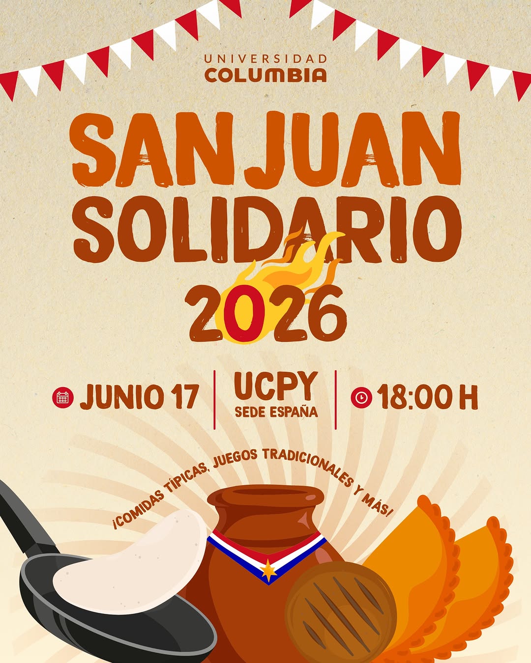 SANJUAN SOLIDARIO 2026 JUNIO 17 UCPY SEDE ESPAÑA 18 O0H TIPICAS JUEGOS TRADICION