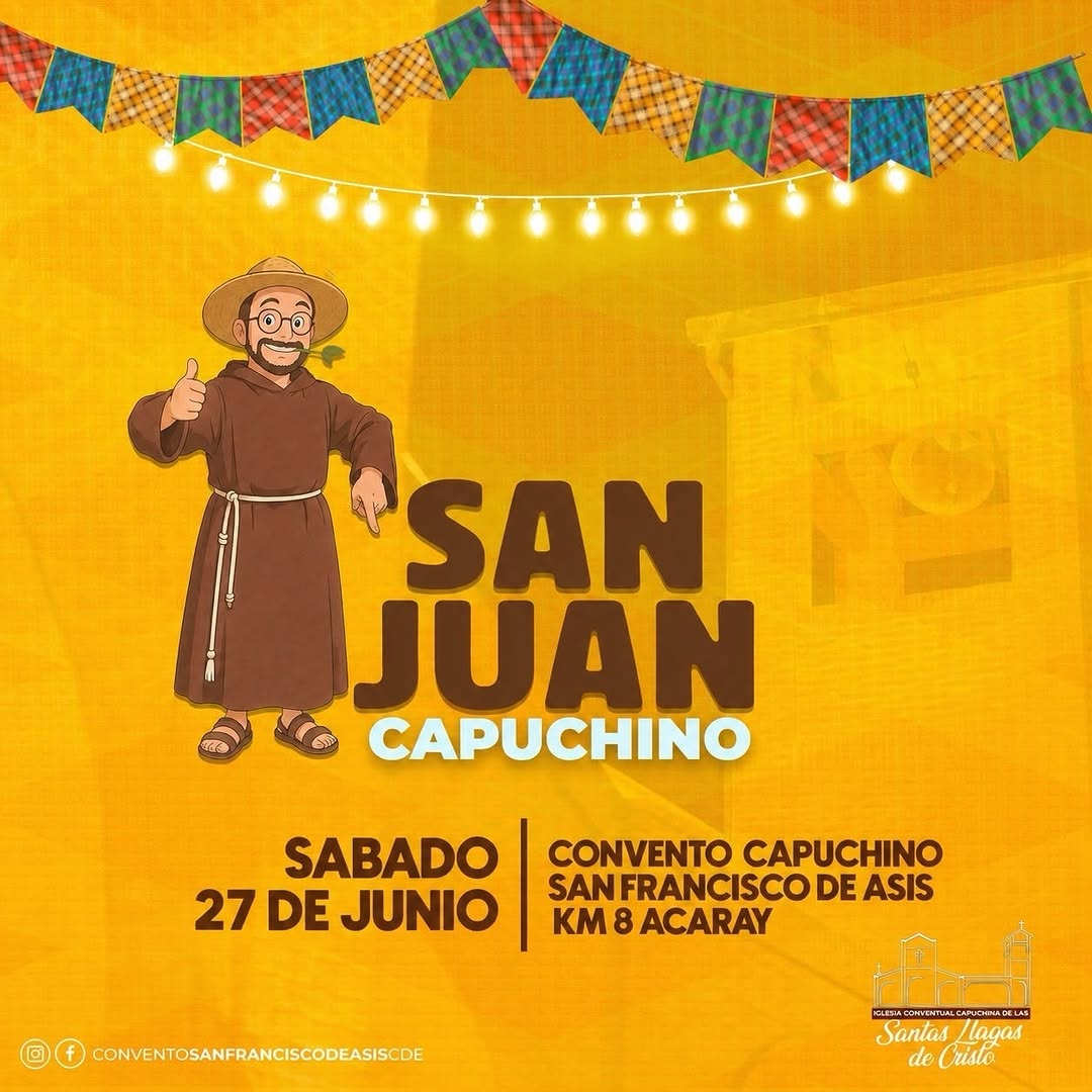 SABADO CONVENTO CAPUCHINO SANFRANCISCODE ASIS 27 DE JUNIO KM 8 ACARAY