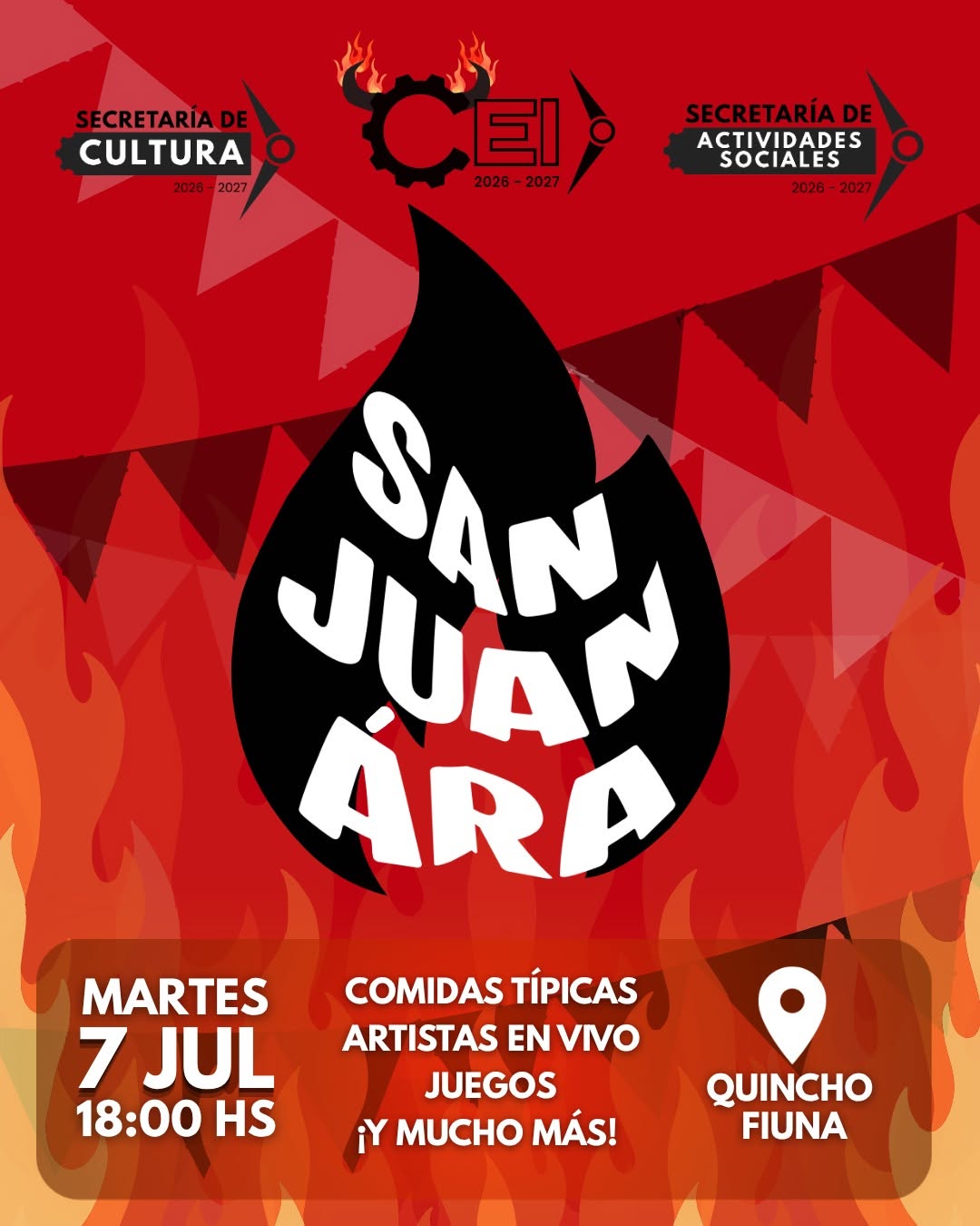 SA6 JUBS ARp MARTES COMIDAS TíPICAS 7 JUL ARTISTAS EN VNO 18-00 HS JUEGOS MUCHO 