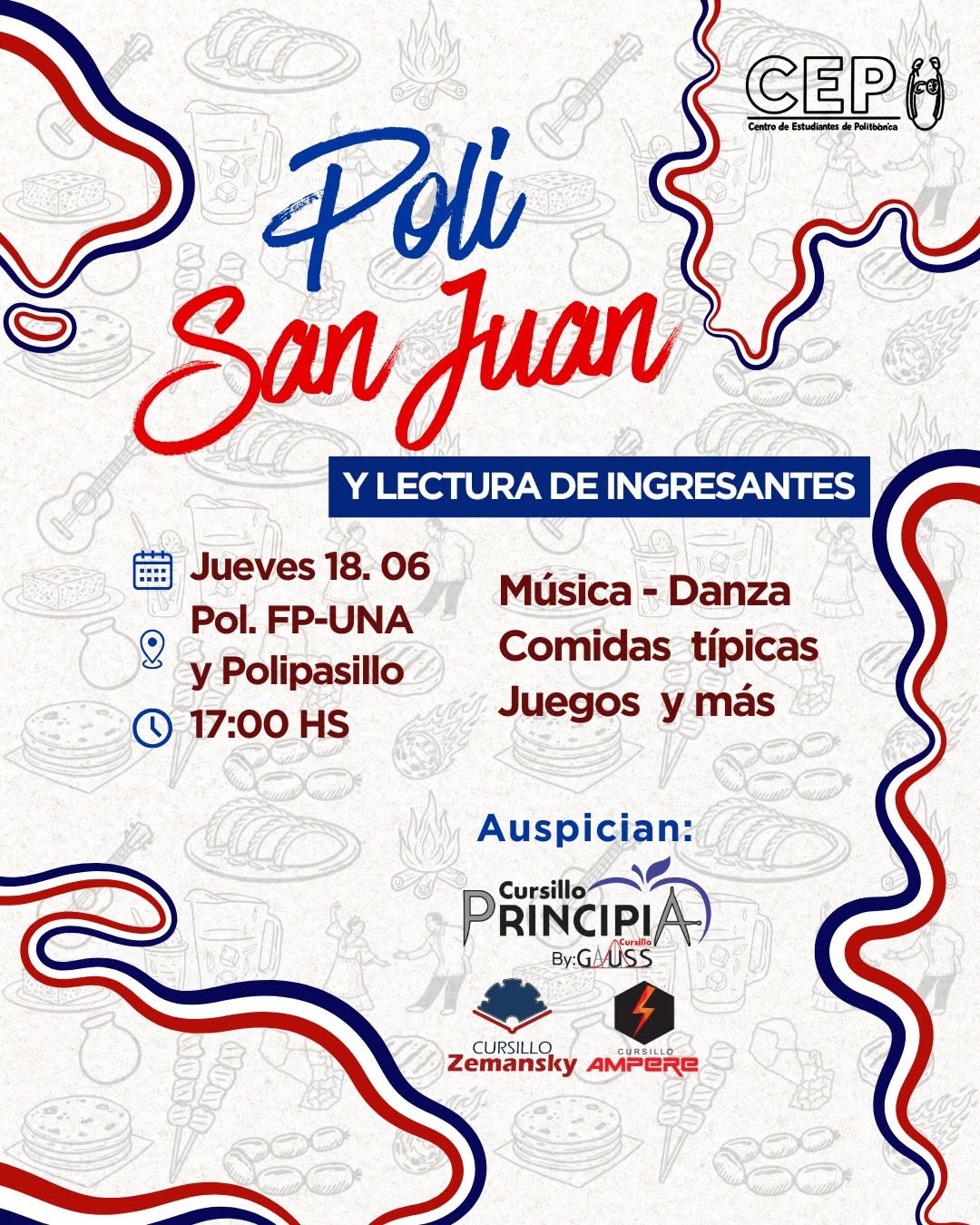Yoli 8an Juan YLECTURA DE INGRESANTES Jueves 18 06 Pol: FP-UNA Música Danza y Po