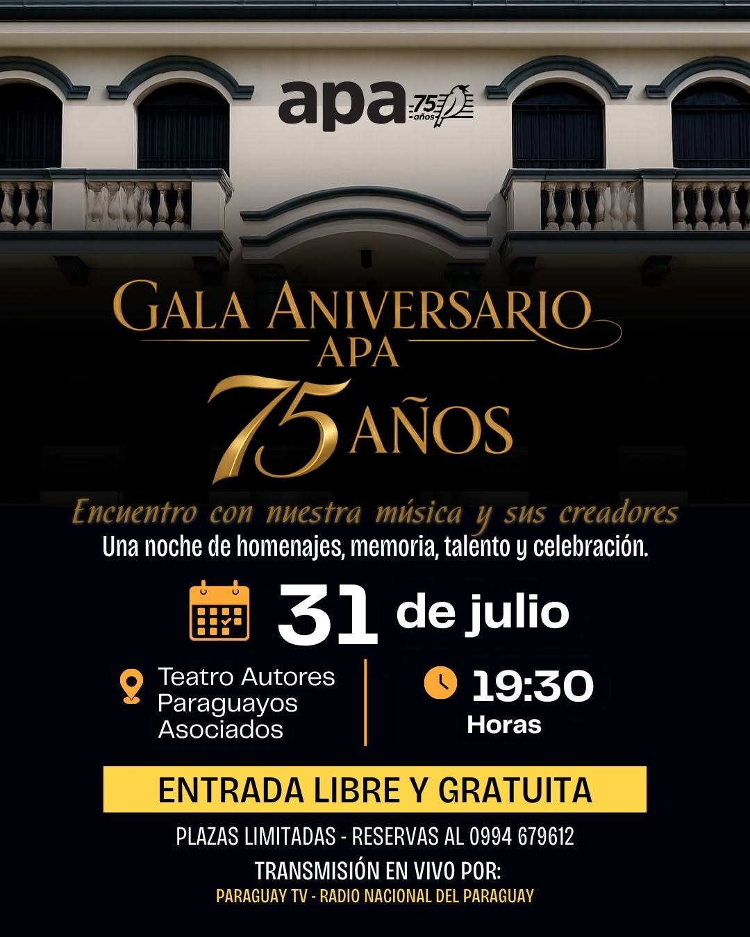 Gran Gala Central - 75.º Aniversario de APA