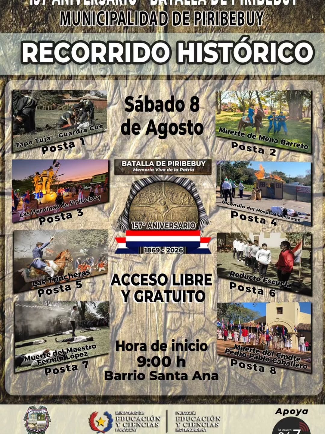157.º Aniversario de la Batalla de Piribebuy y Primer Karu Guasu del Vori Vori
