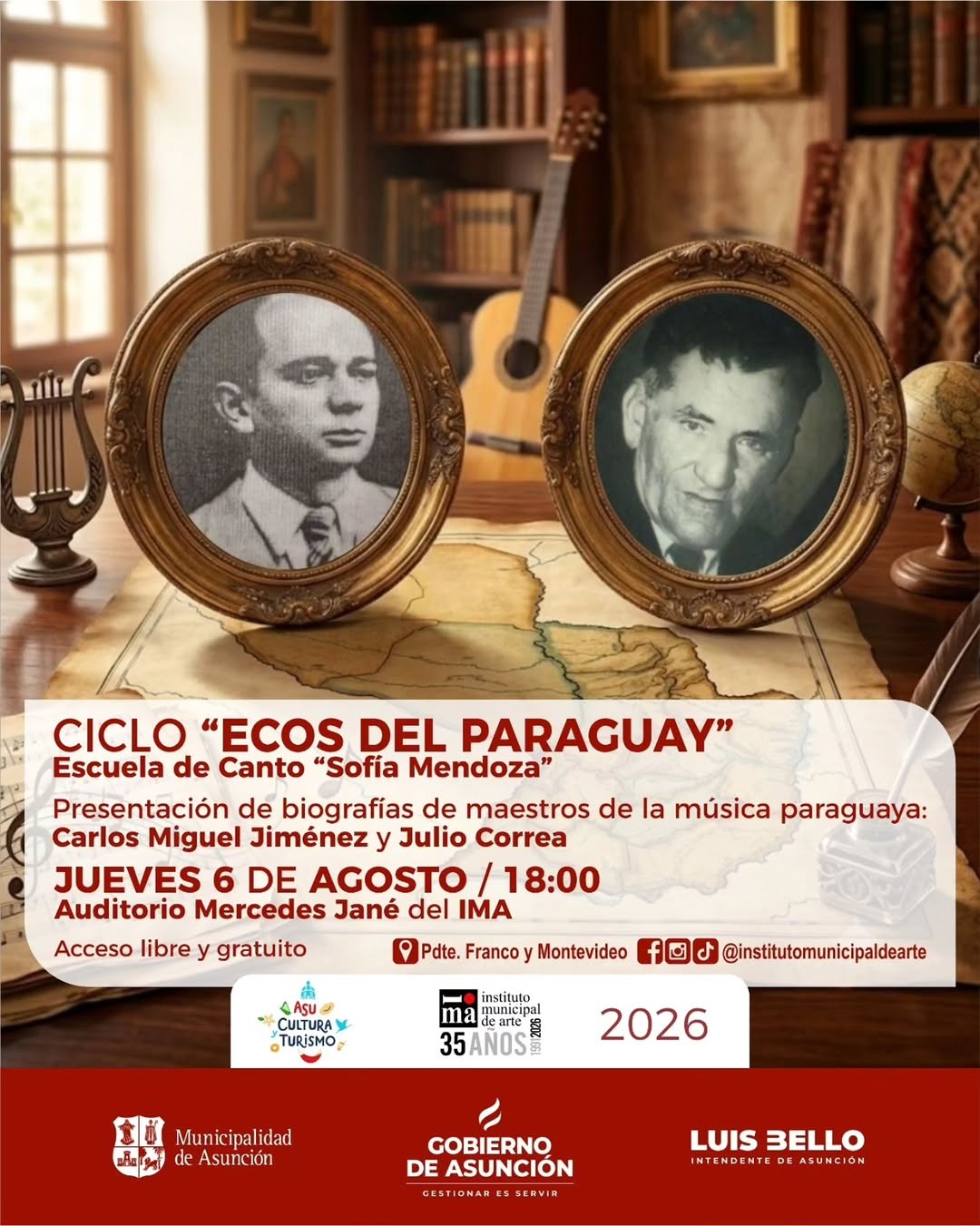 Ciclo "Ecos del Paraguay" - Biografías de Carlos Miguel Jiménez y Julio Correa