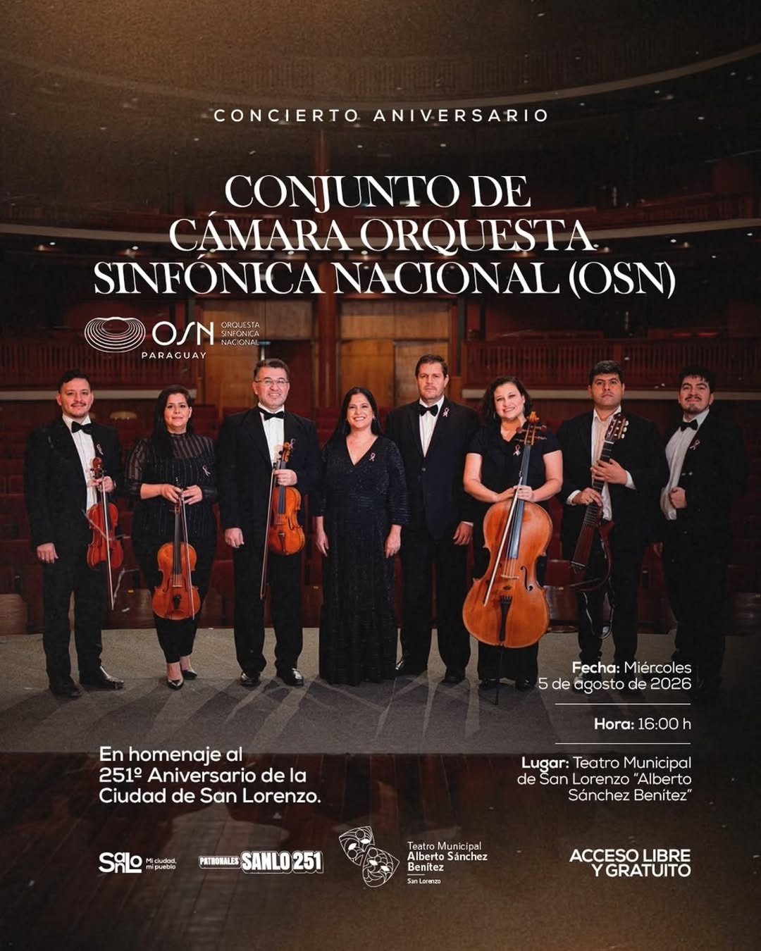 Ensamble de Cámara de la OSN - Aniversario de San Lorenzo
