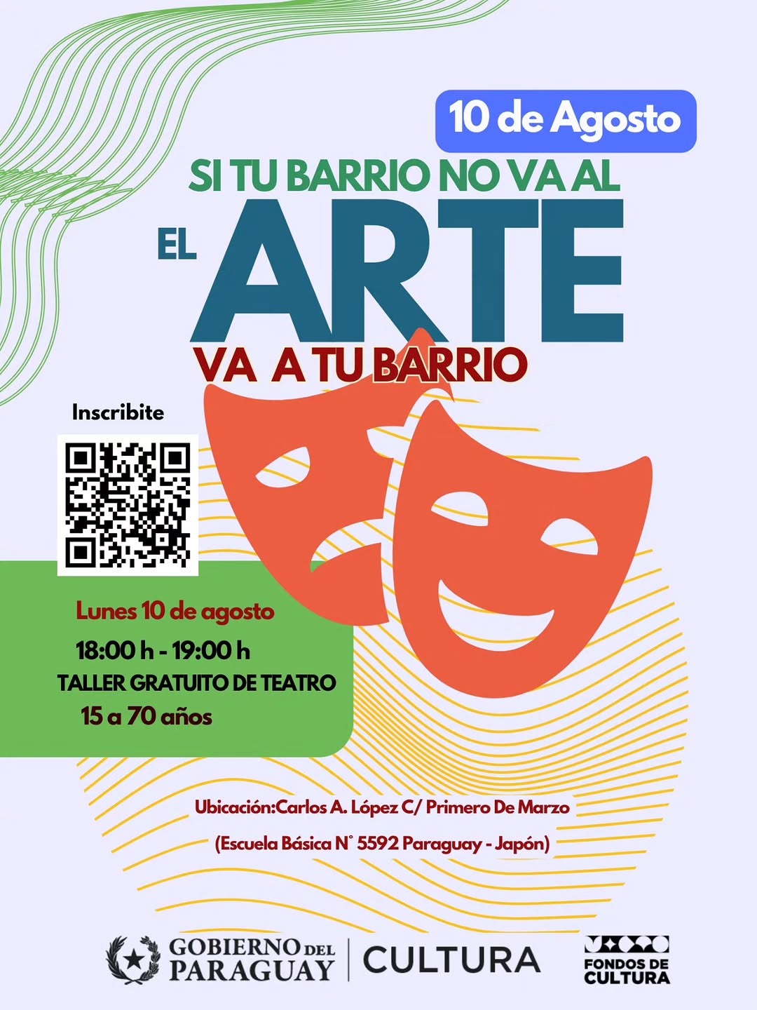 Taller gratuito de teatro en Ñemby