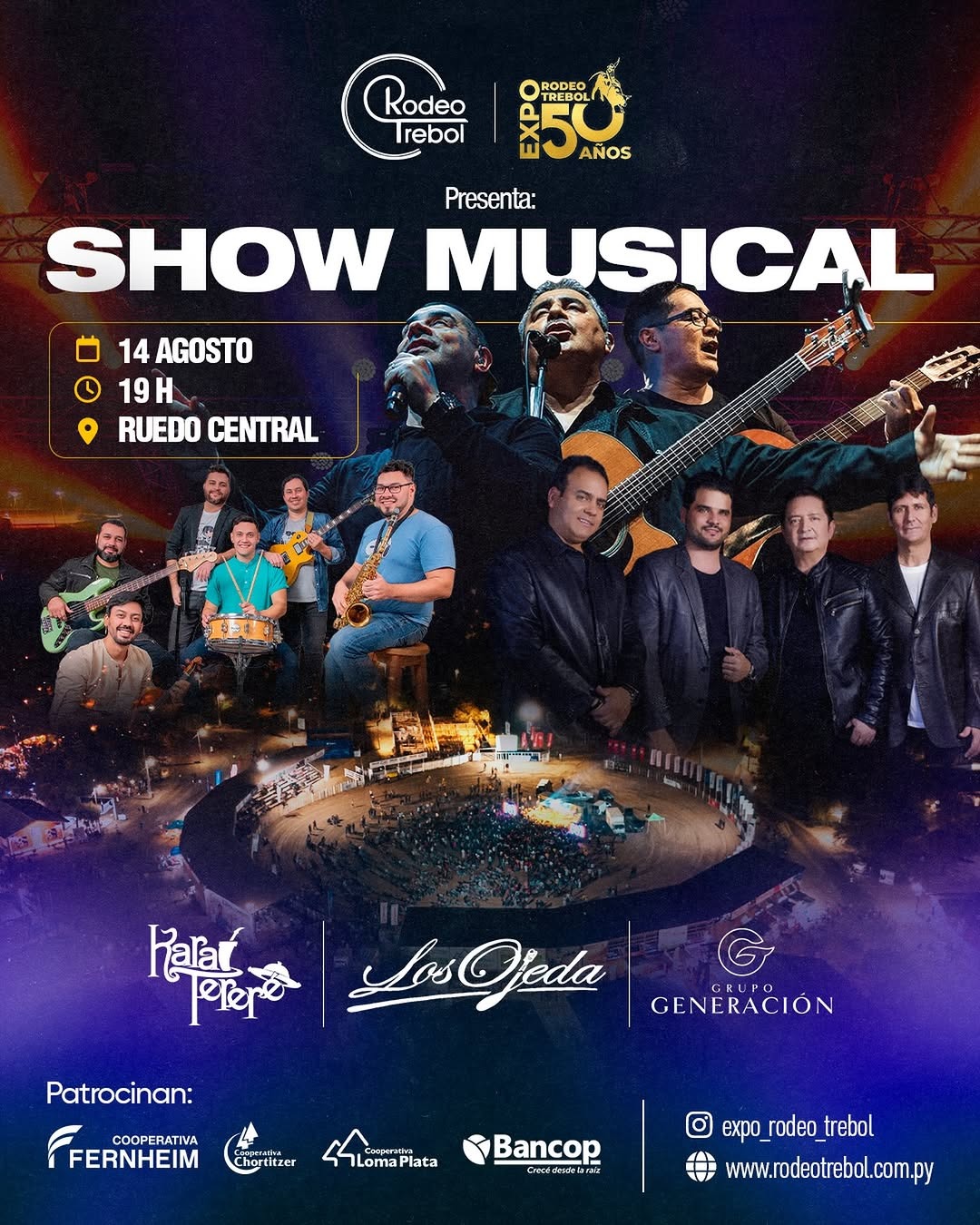 Show musical Expo Rodeo Trébol 50 Años