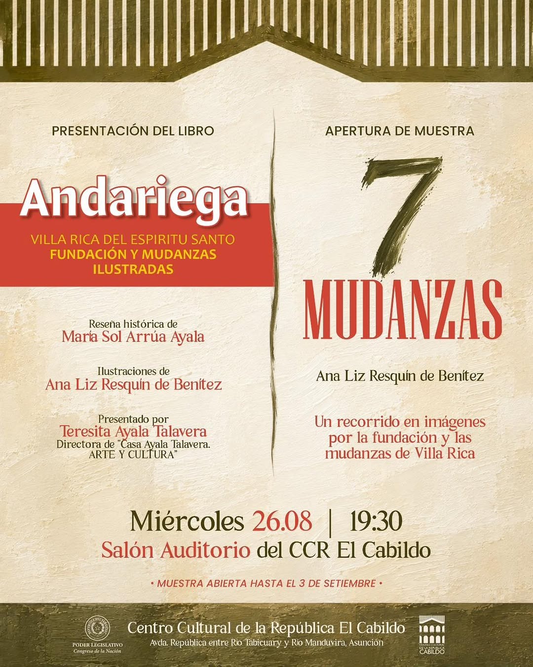 Presentación del libro "Andariega" y muestra "7 Mudanzas"